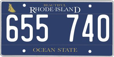 RI license plate 655740