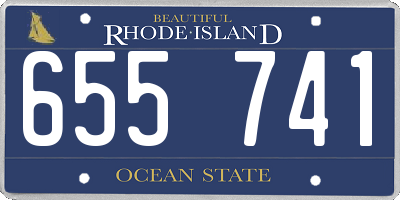 RI license plate 655741