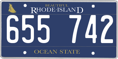 RI license plate 655742