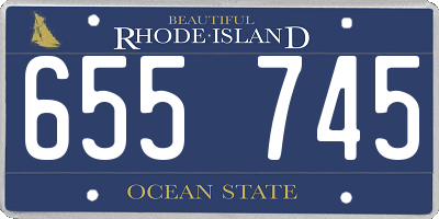 RI license plate 655745