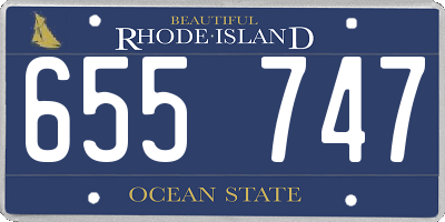 RI license plate 655747