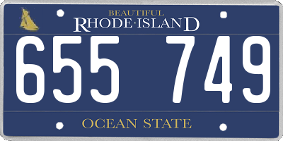 RI license plate 655749