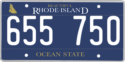 RI license plate 655750