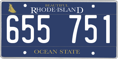 RI license plate 655751