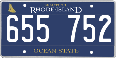 RI license plate 655752