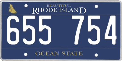 RI license plate 655754