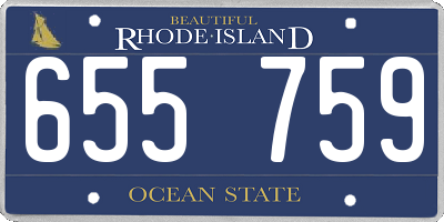 RI license plate 655759