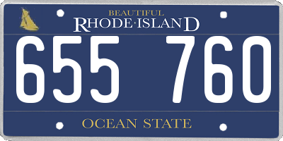 RI license plate 655760
