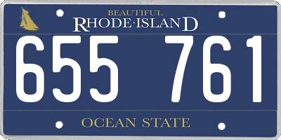 RI license plate 655761