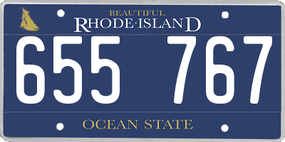 RI license plate 655767