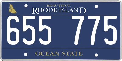 RI license plate 655775