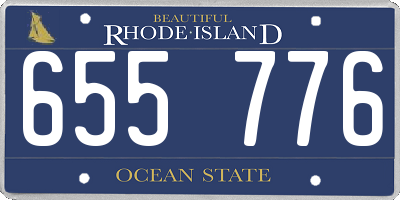 RI license plate 655776