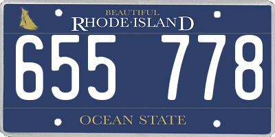 RI license plate 655778