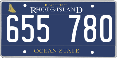 RI license plate 655780