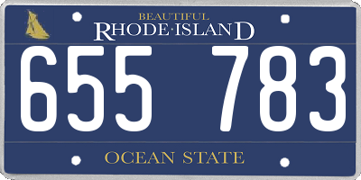 RI license plate 655783
