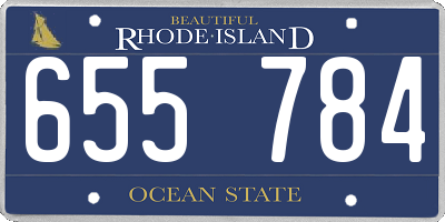 RI license plate 655784