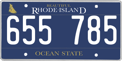 RI license plate 655785
