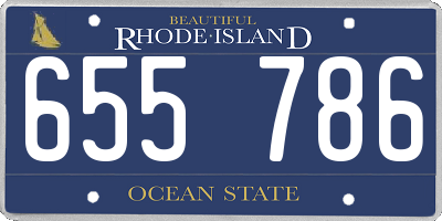 RI license plate 655786