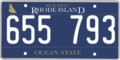 RI license plate 655793