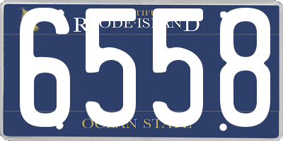 RI license plate 6558