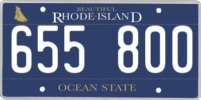 RI license plate 655800
