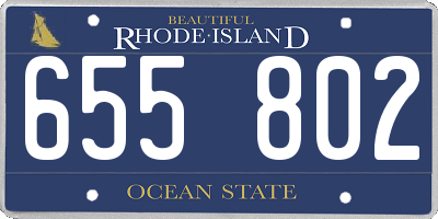 RI license plate 655802