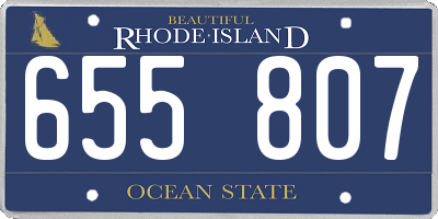 RI license plate 655807