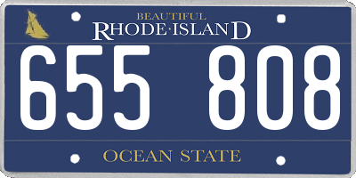RI license plate 655808