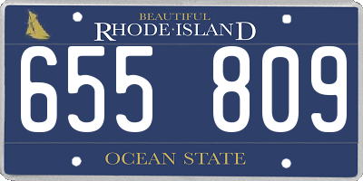 RI license plate 655809