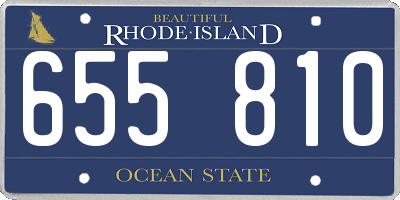RI license plate 655810
