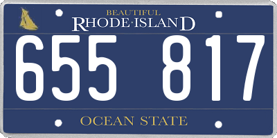 RI license plate 655817