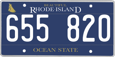 RI license plate 655820