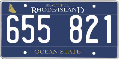 RI license plate 655821