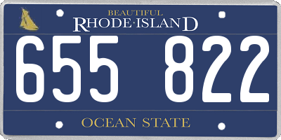RI license plate 655822