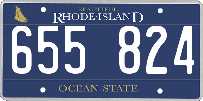 RI license plate 655824