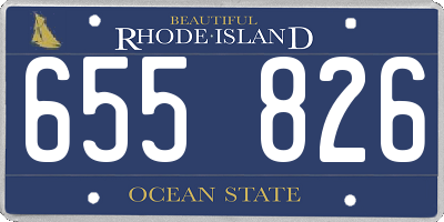RI license plate 655826