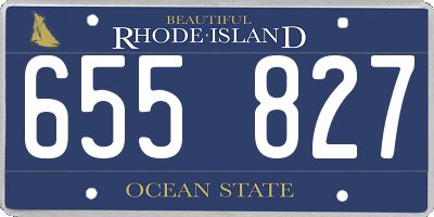 RI license plate 655827
