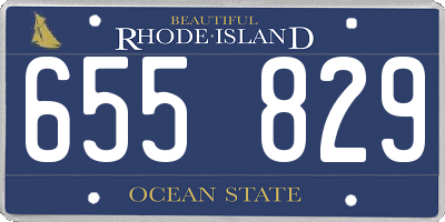 RI license plate 655829