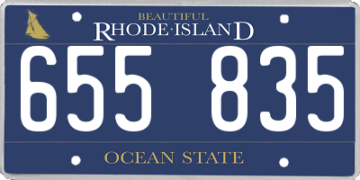 RI license plate 655835