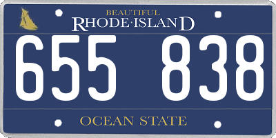 RI license plate 655838