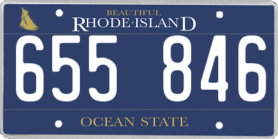 RI license plate 655846