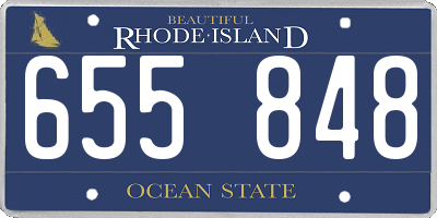 RI license plate 655848