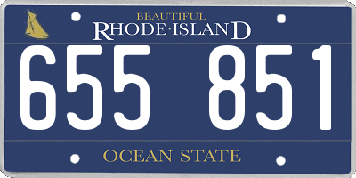 RI license plate 655851
