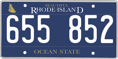 RI license plate 655852