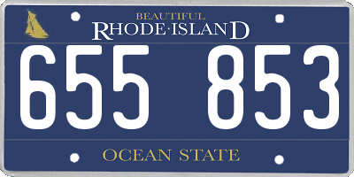 RI license plate 655853
