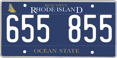 RI license plate 655855