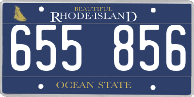 RI license plate 655856