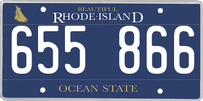 RI license plate 655866