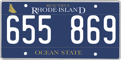 RI license plate 655869