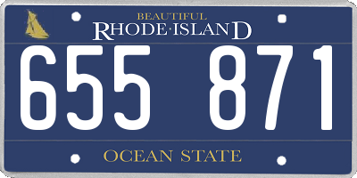 RI license plate 655871